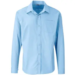 Mens Long Sleeve Kensington Shirt Light Blue